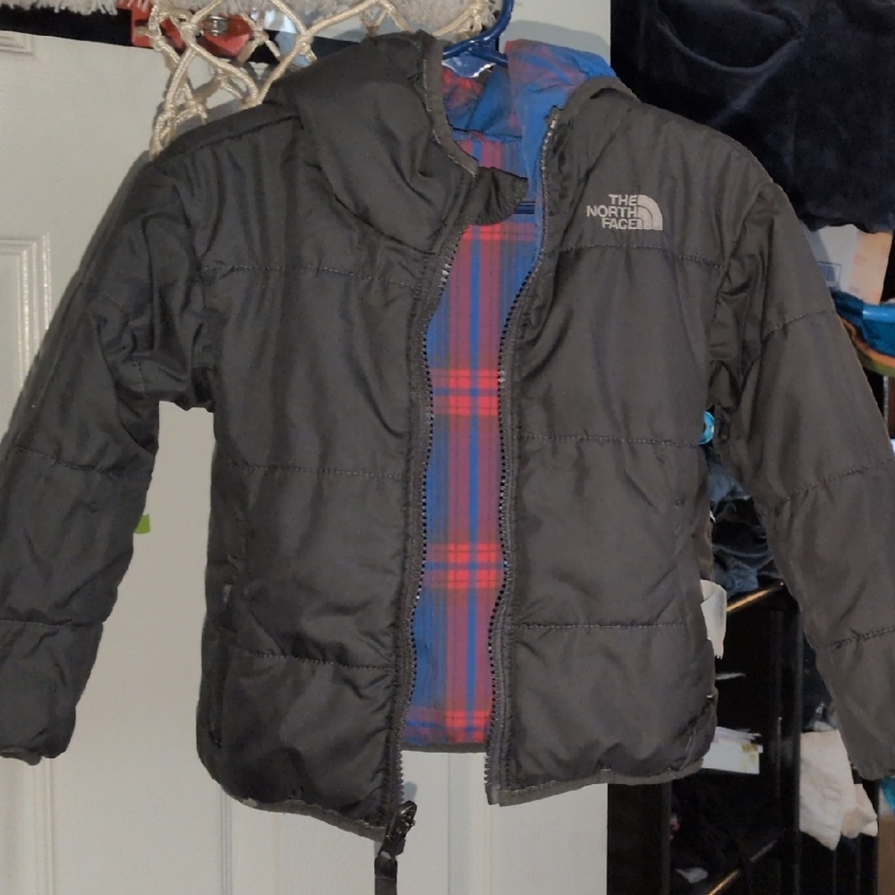 The North Face Black and Blue Puffer Jacket